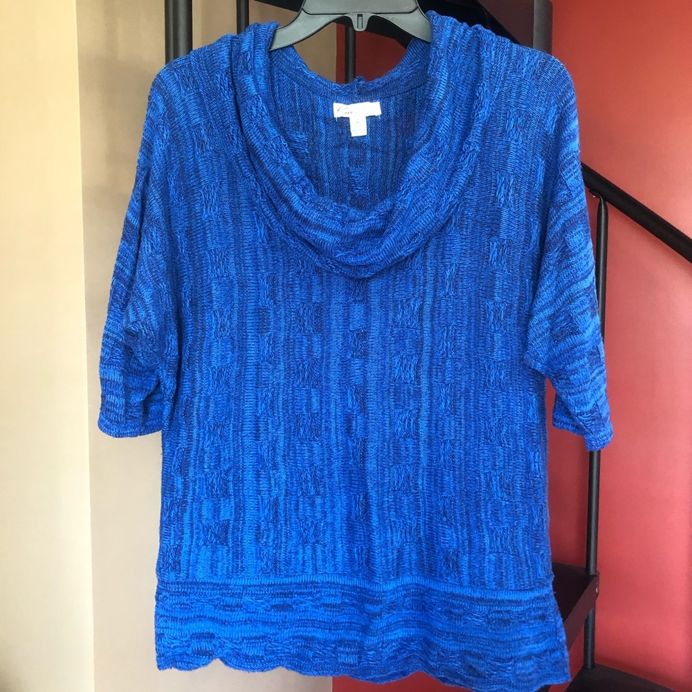 Beautiful blue thin sweater shirt